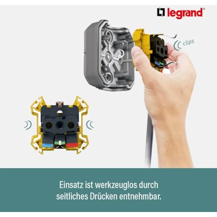 LEGRAND Plexo New Einsatz Bewegungsmelder 120° 8m 400W Anthrazit – Bild 5