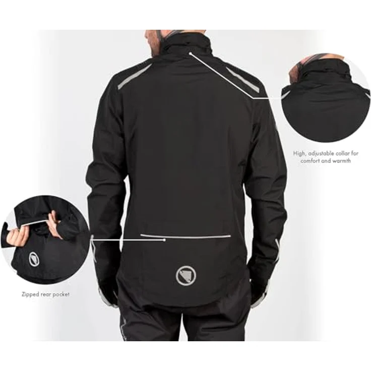 Endura Hummvee E9120 Jacke Neon-Gelb XL - Wasserdicht - Herren – Bild 7
