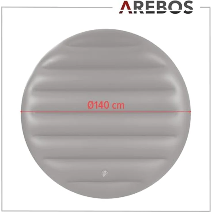 AREBOS aufblasbare Thermoabdeckung Cover Abdeckung für Outdoor Whirlpool Ø180 cm - Schwarz – Bild 6