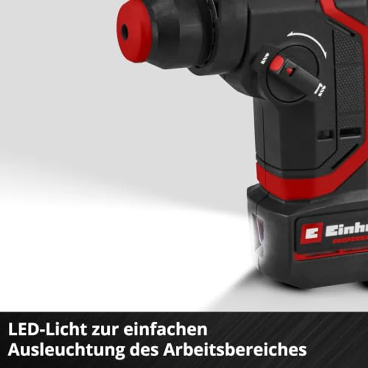 Einhell Akku-Bohrhammer 'TP-HD 18/17-C Li BL +5', pneumatisches Schlagwerk, inkl. Akku und Ladegerät, für Holz, Metall und Beton – Bild 9