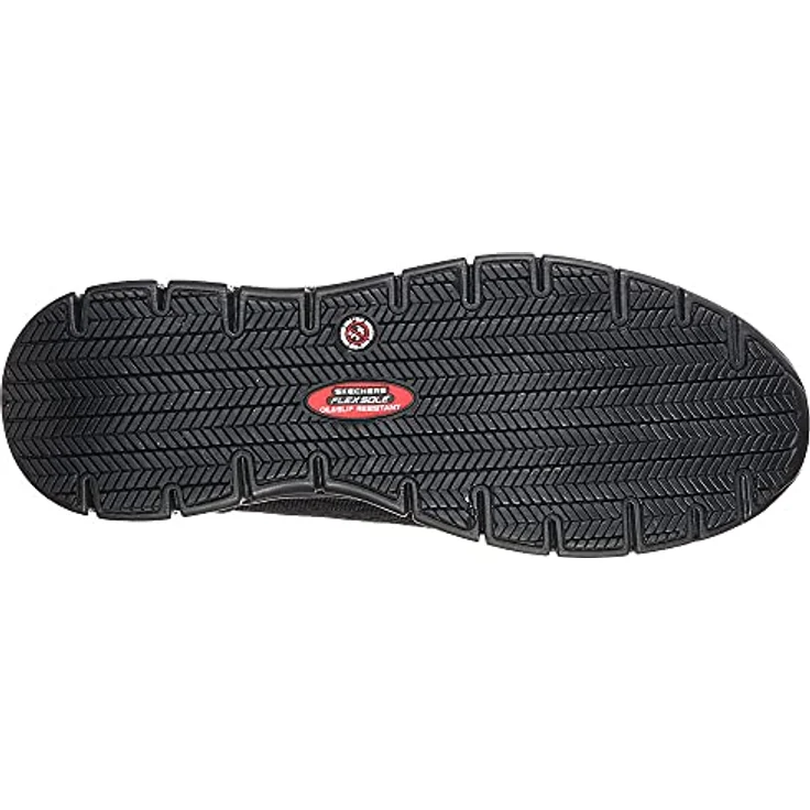 Skechers Skechers Synergy Omat S1P Arbeitsschuh, rutschfest mit Aluminiumlegierung Zehenkappe, in schwarz – Bild 6
