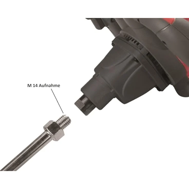 BOXTEC Dünnbettmörtel Mörtelrührer DLX, M14 Aufnahme, verzinkt, 600mm Länge, 120mm Durchmesser – Bild 2