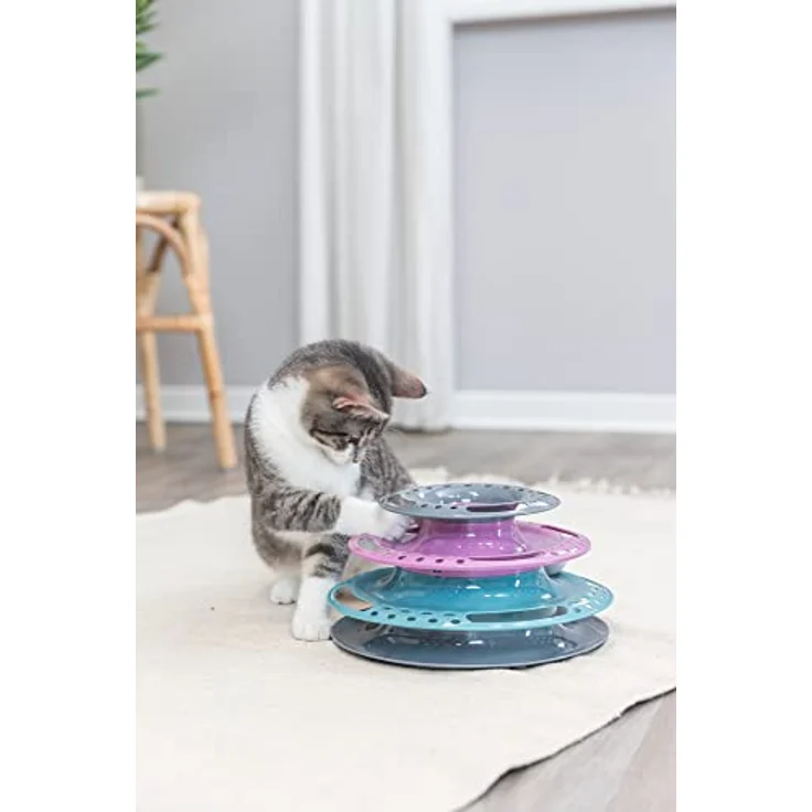 Trixie 41345 Spielturm Catch the Balls, Kunststoff, ø 25 × 13 cm – Bild 2