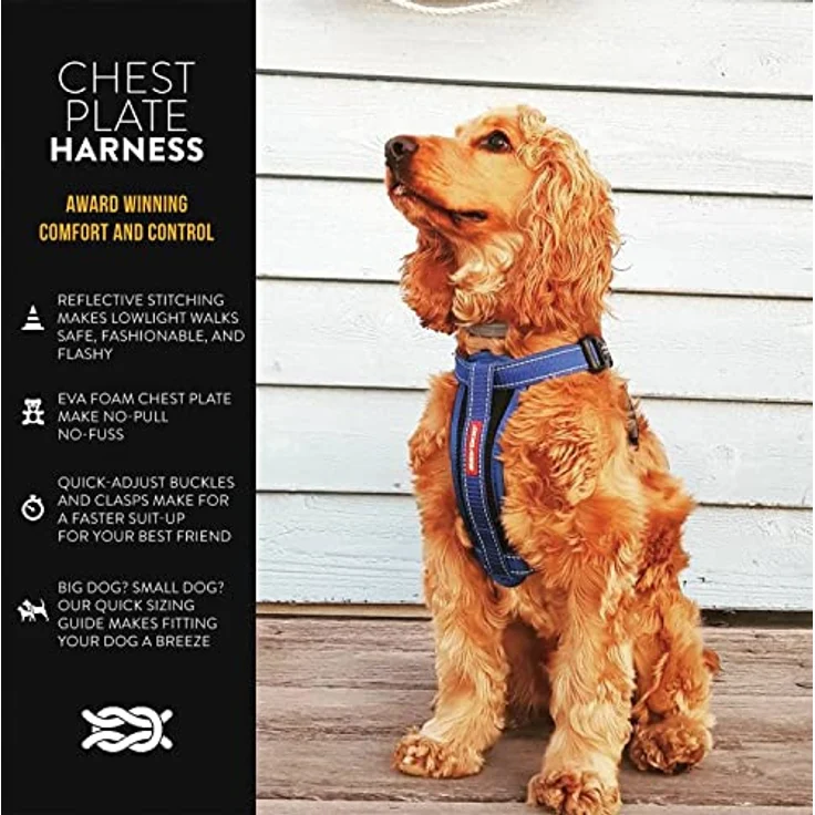 EzyDog Harness Corduroy XS, Gurt mit Fleece-Polsterung, verstellbar für Hunde 3-6 kg, 29-48 cm – Bild 2