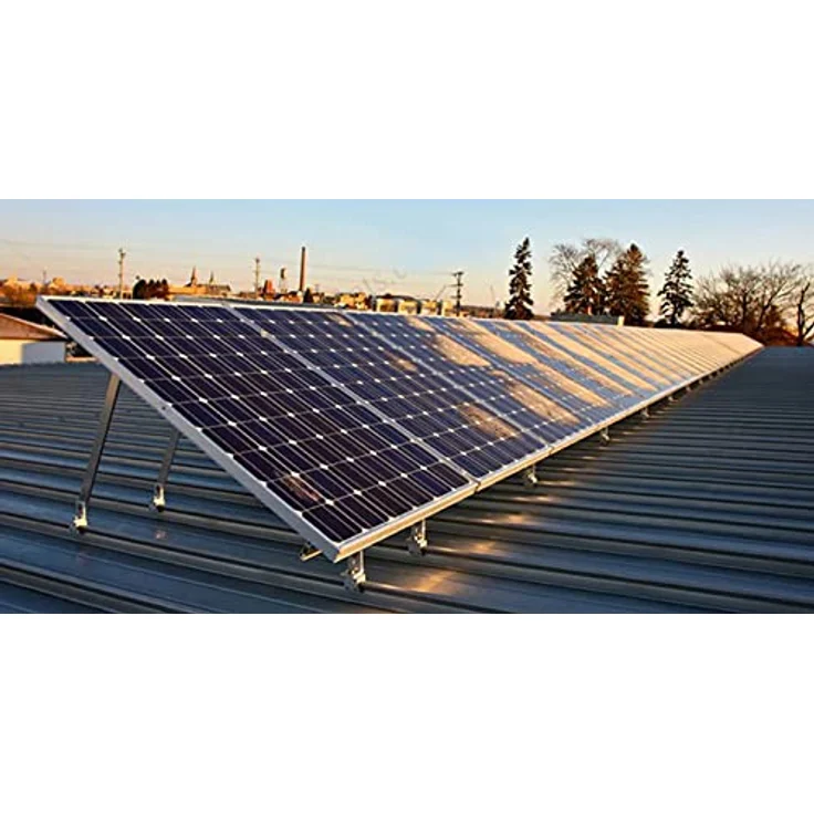 Trango Vario Alu Solarmodul Halterung, verstellbar bis 65cm, Universal-Befestigung für Flachdach, Wand, Boot, Wohnmobil, Neigungswinkel 10°-30°, inklusive Edelstahl-Schrauben – Bild 2