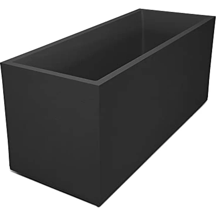 ONDIS24 Pflanzkübel Vulkan 100cm, Blumenkübel in Vulkan/Basalt Optik, mit Wasserspeicher, winterfest, 100 x 40 x 43,5 cm, 98 Liter Pflanzvolumen – Bild 1