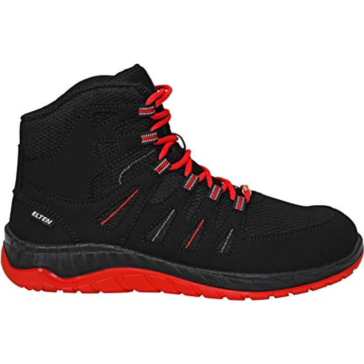 Elten MADDOX S3 Black-Red Mid ESD, Sicherheitsschuhe mit innovativer Wellmaxx® Sohlentechnologie, Größe 43 – Bild 6