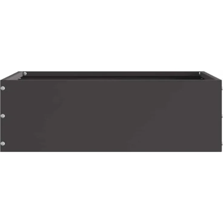 vidaXL Raseneinfassung 6 pcs, quadratische Metallkante aus Stahl, schwarz, 40 x 40 x 13 cm, langlebige Rasenbarriere für Garten und Terrasse, einfache DIY-Installation – Bild 4