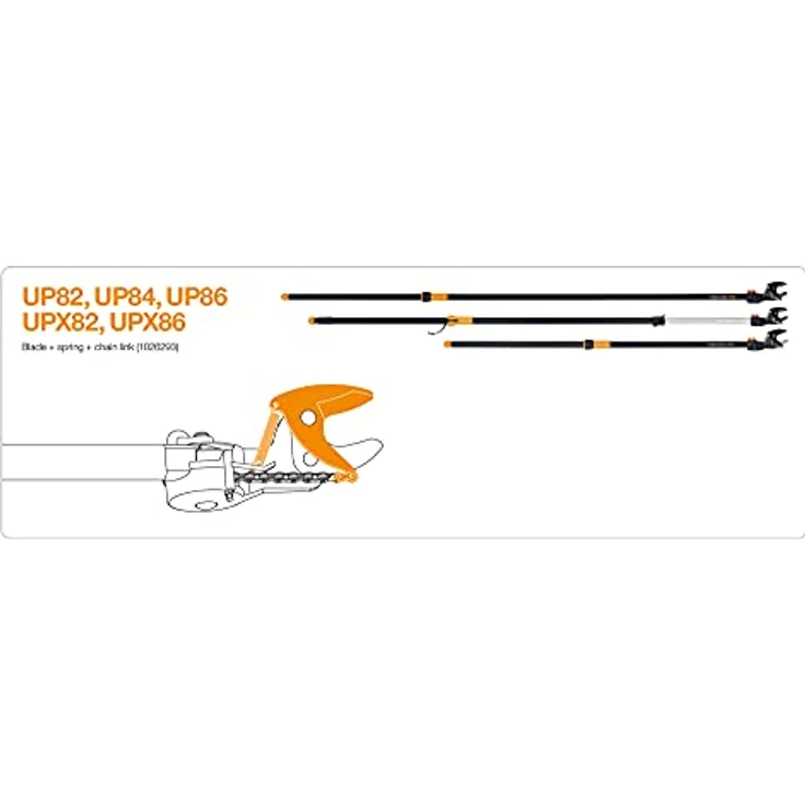 Original Ersatzteil-Set für Fiskars Bypass Schneidgiraffe UPX82, UPX86, UP82, UP84, UP86, Mit Klinge, Feder und Kettenglied, Schwarz, 1026293 – Bild 3