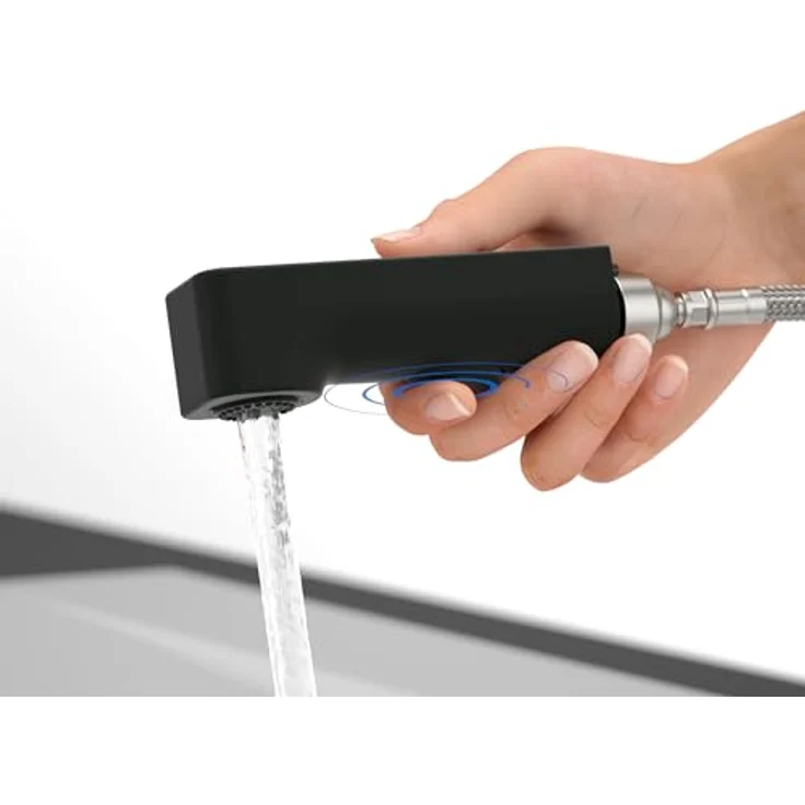 Villeroy & Boch Junis Shower, Küchenarmatur aus gebürstetem Edelstahl mit herausziehbarer Handbrause und Comfortstrahl-Funktion – Bild 5