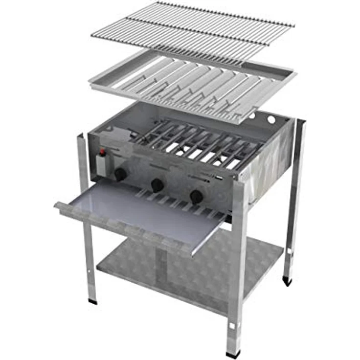 ChattenGlut Gasgrill ChattenGlut Gastrobräter 13,5kW mit Rost, BxTxH: 650x530x800 cm, Edelstahl Ausführung, Made in Germany – Bild 7