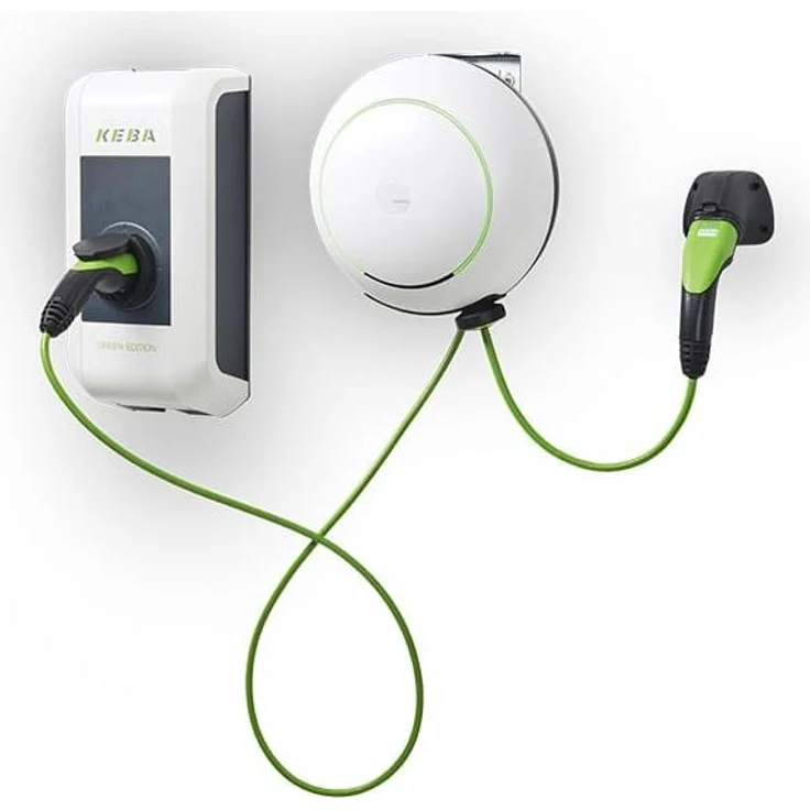 Keba Elektroauto Ladestation, Ladekabel-Managementsystem (11 kW) - RGB LED-Ring, aktive Kühlung, Überhitzungsschutz