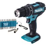 Makita DHP 482 Z Akku Schlagbohrschrauber 18 V 62 Nm + 22 tlg. Bit Set - ohne Akku, ohne Ladegerät