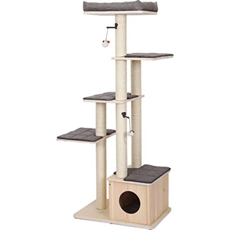 Europet Bernina 431-444627 Kratzbaum Aus Holz - Stockholm - 70x48x171cm