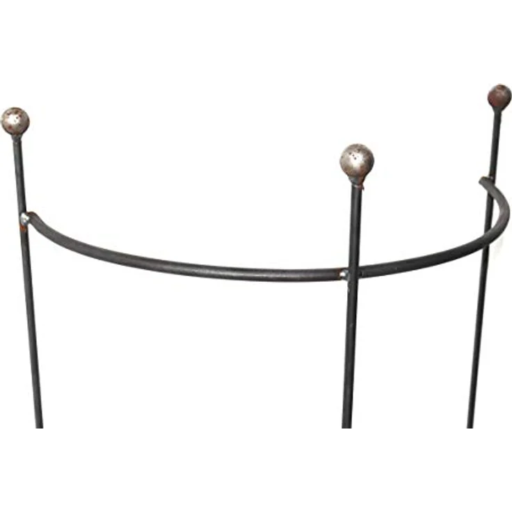 Hirsch Terracotta 4 x Staudenhalter halbrund stabil Breite 45cm Höhe 90cm Vollmaterial Rankhilfe mit Kugel Pflanzstütze Rankgitter – Bild 4