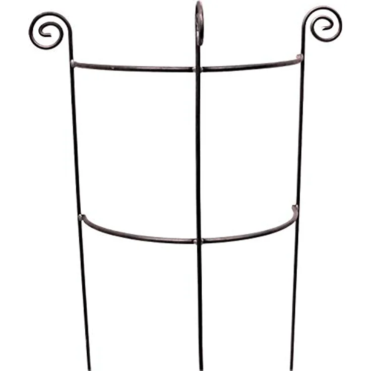 Hirsch Terracotta Staudenhalter halbrund stabil Höhe 116cm, Breite 45cm Vollmaterial Rankhilfe Pflanzstütze Rankgitter – Bild 1