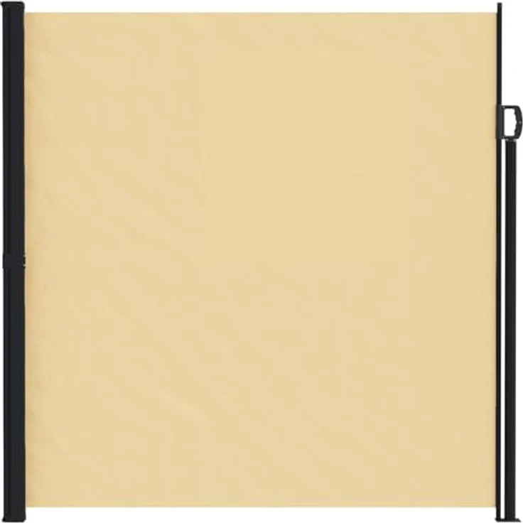 vidaXL Sand, einziehbare Seitenmarkise 500 x 180 cm, wasserdichtes Polyester, rechteckig, UV-Schutz, moderner Sicht- und Windschutz – Bild 1