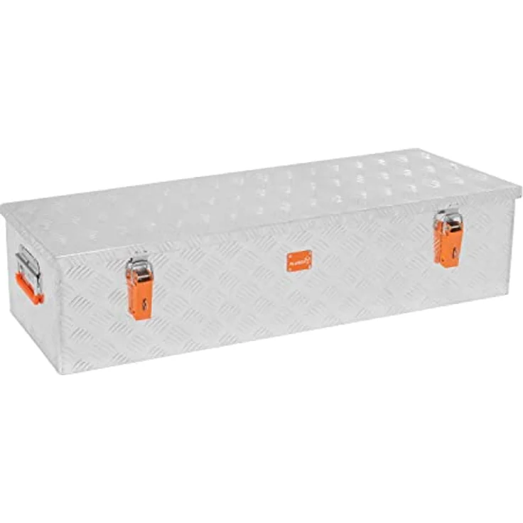 alubox Werkzeugkiste Riffelblech ABX-RL86 Aluminium 1,5mm Werkzeugkiste leicht und robust 86 Liter - Korpus 115 x 30 x 25 cm – Bild 1