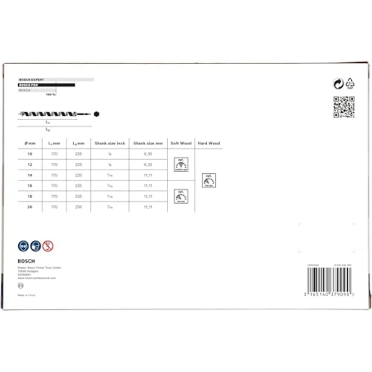 Bosch Professional 6tlg. Holzschlangenbohrer-Set mit 1-4''-Sechskantschaft – Bild 5