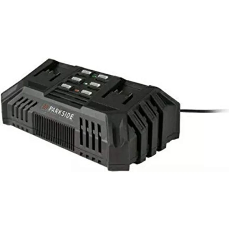 PARKSIDE® Doppel-Ladegerät für X 20 V Familie, 200 Watt Schnellladegerät zur gleichzeitigen Aufladung von 2 Akkus, wandmontierbar, mit 3-stufiger LED-Batteriestatusanzeige – Bild 2