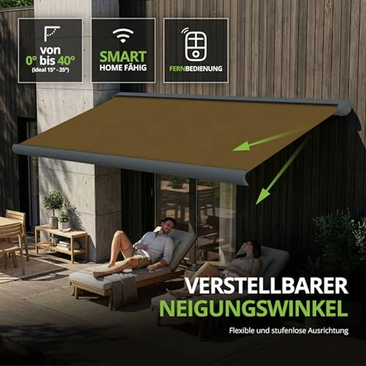 Eclipse Vollkassettenmarkise Eclipse Premium 3,5x3m Grau-Weiß – Bild 6