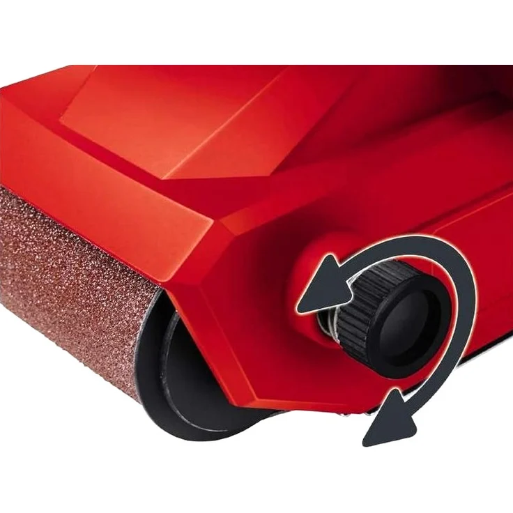 Einhell Bandschleifer TC-BS 8038 (800 W, 76x142 mm Schleiffläche, 380 min.-1 keramische Schutz-Einlage, Zusatzhandgriff, integrierte Staubabsaugung, inkl. Schleifband) – Bild 4