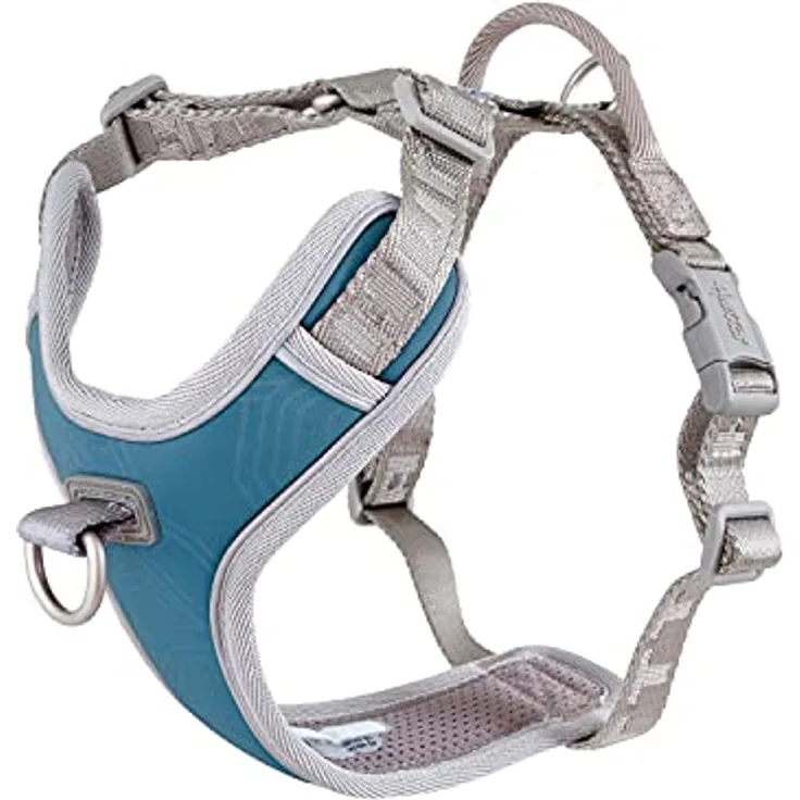 Hurtta Venture No-Pull Geschirr für große Hunde, reflektierend, verstellbar, wasserdicht, Bilberry Blau 80-100 cm