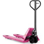 Pallit Gabelhubwagen COLOR, 2500kg Palettenwagen aus Stahl mit 1150mm Gabellänge, PU Rollen und ergonomischer Deichsel, RAL 2011 tieforange