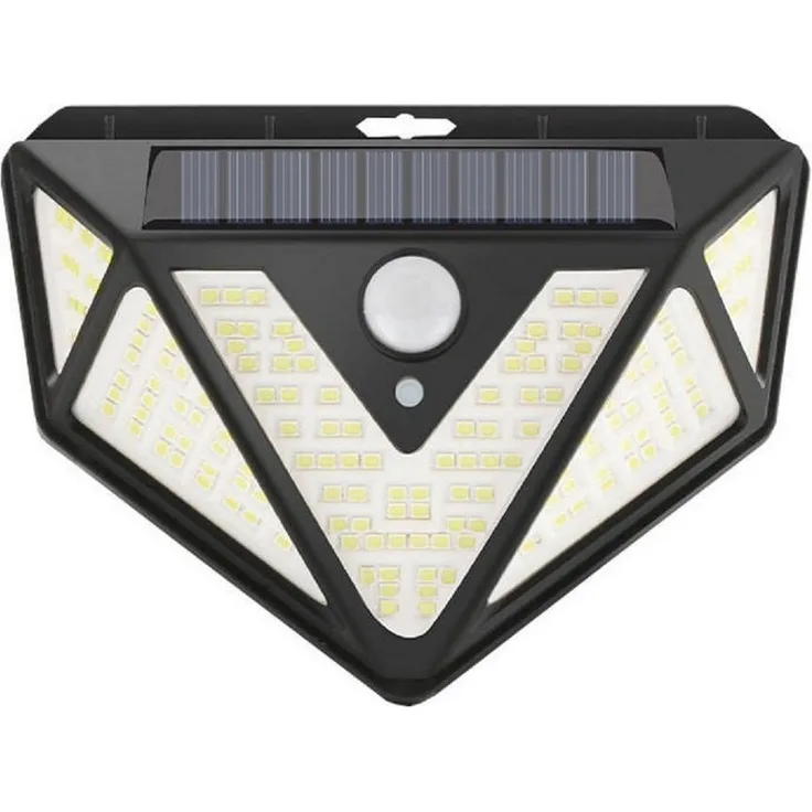 Superfire Solarlampe FF6-B, 3 Beleuchtungsmodi, Bewegungsmelder Schwarz, 220 lm Helligkeit