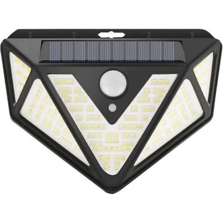 Superfire Solarlampe FF6-B, 3 Beleuchtungsmodi, Bewegungsmelder Schwarz, 220 lm Helligkeit