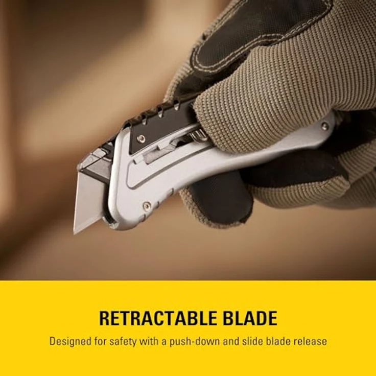 Stanley Quickslide Sportmesser, ergonomischer Metallkorpus, werkzeugloser Klingenwechsel, Gürtelklemme, 0-10-810 – Bild 4