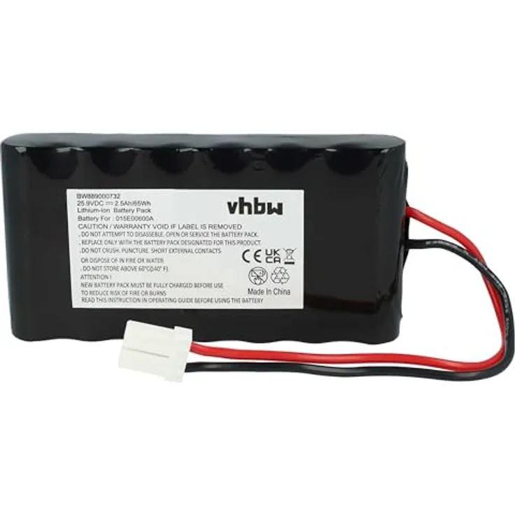Vhbw Akku kompatibel mit Ambrogio L20 und L15, Li-Ion 2500mAh, 25,9V, ohne Memory-Effekt