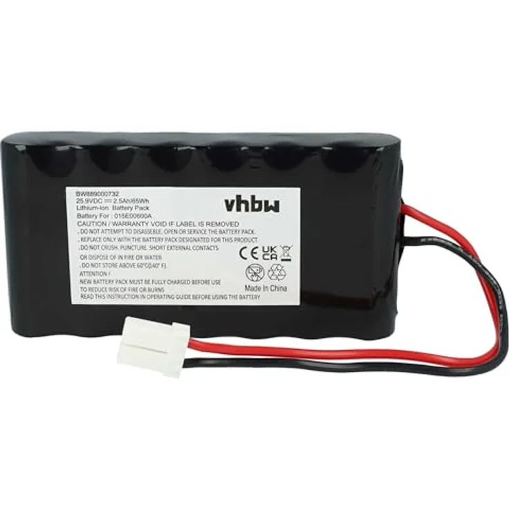 Vhbw Akku kompatibel mit Ambrogio L20 und L15, Li-Ion 2500mAh, 25,9V, ohne Memory-Effekt – Bild 1
