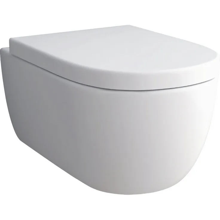 Alpenberger Tiefspül-WC Hänge WC Komplettset - Wand WC Kloschüssel und WC Deckel, Abgang Waagerecht, ohne Spülrand mit Nano Beschichtung, Weiß - Made in Europa - Preisvergleich