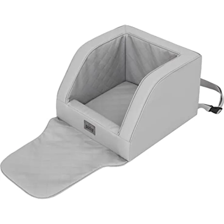 DOGGY Hundeautositz, Hundebett, Transportboxen, für kleine Hunde, Asche Leder, (46x46x31 cm)