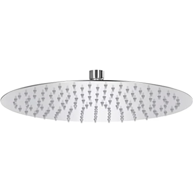 vidaXL Regenduschkopf Edelstahl 304 30 cm Rund, Anti-Kalk-Düsen, 140 Düsen - Silber – Bild 1