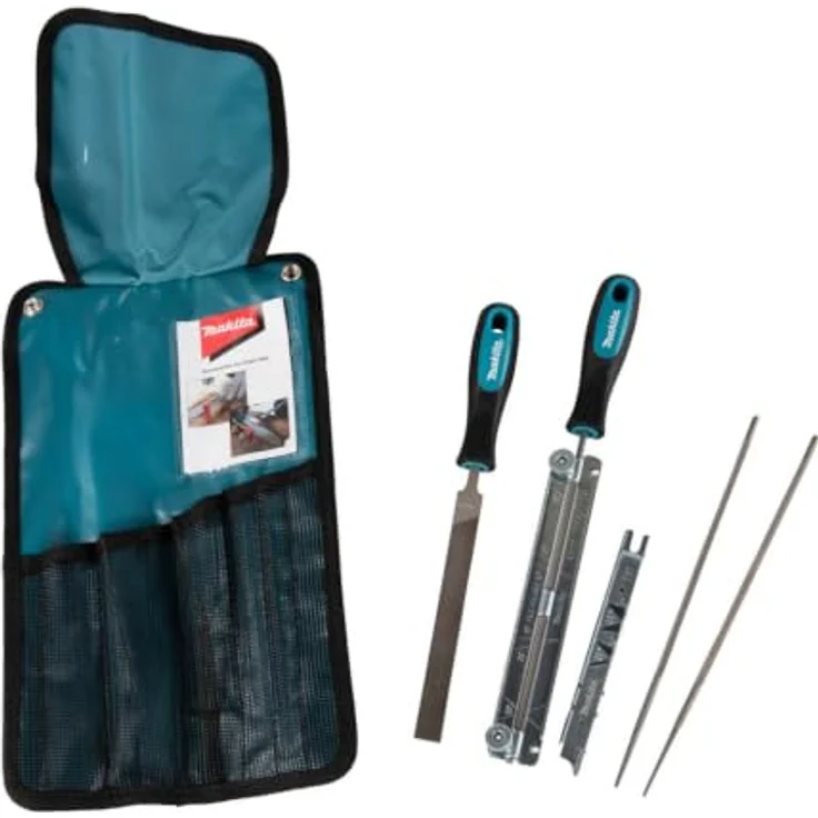 Makita KETTENSCHÄRFER-SET 4,5 mm, Feilen-Set mit 2 runden Feilen, Halter, Griffen und Tiefenbegrenzer – Bild 2