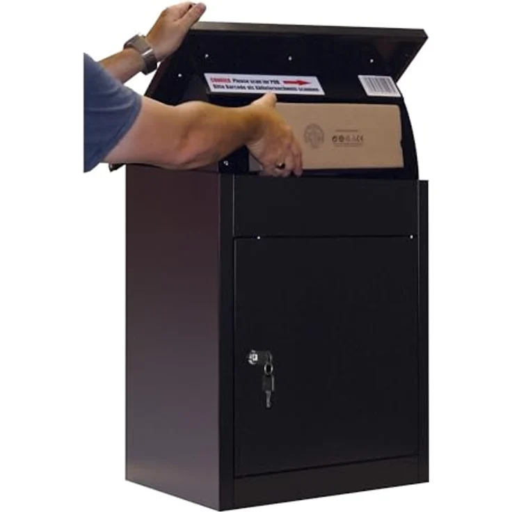Phoenix PB0581BK Paketbriefkasten Stahl verzinkt Schwarz Schlüsselschloss by Phoenix – Bild 2