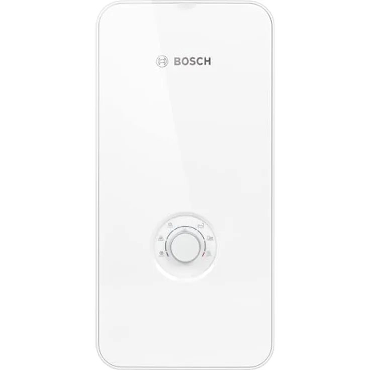 Bosch Tronic Comfort Durchlauferhitzer 21/24/27 kW, elektronisch geregelt, druckfest, stufenlose Temperaturwahl, Glas-Optik, weiß, Energieklasse A, AquaStop-System