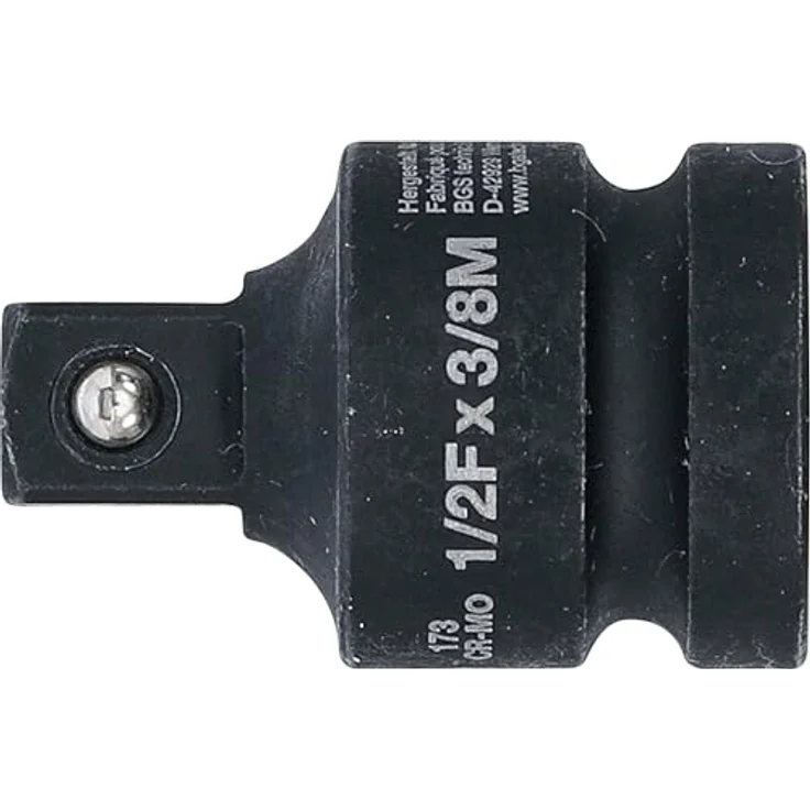 BGS technic Bohrer- und Bitset 173, für Hand- und Schlagschrauberbetrieb, mit 10 mm Außenvierkant und 1/2" Innenvierkant, Chrom-Molybdän-Stahl, phosphatiert – Bild 2