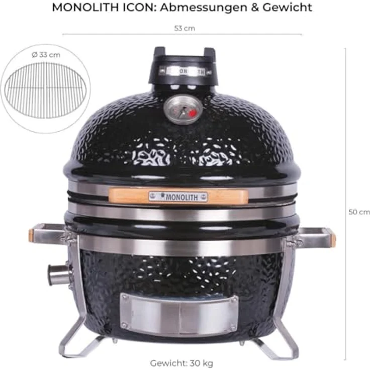 Monolith ICON Holzkohlegrill - Der Kamado Holzkohlegrill/Tischgrill für Unterwegs – Bild 5