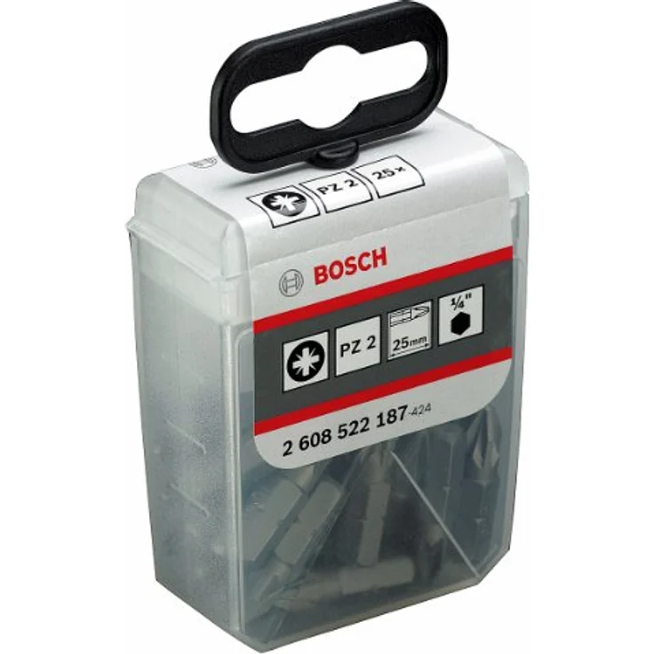 Bosch Professional Bit Extra-Hart für Phillips-Kreuzschlitzschrauben im Bitspender (PZ2, Länge: 25 mm, 25 Stück) – Bild 4