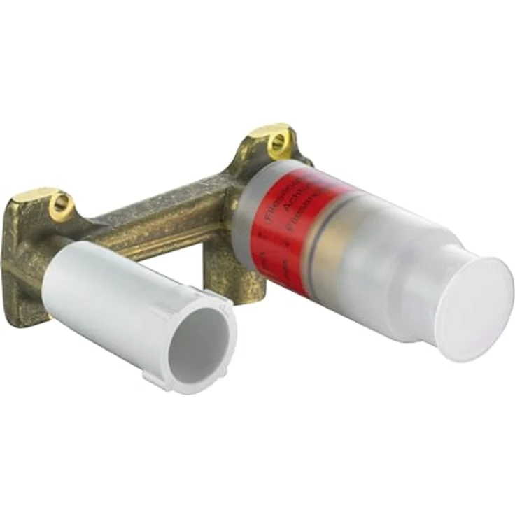 Kludi Rohbauset DN15, Unterputz-Waschtisch-Zweiloch-Wand-Einhandmischer mit Keramik-Kartusche K-35 und Heißwasserbegrenzung, Messing – Bild 1