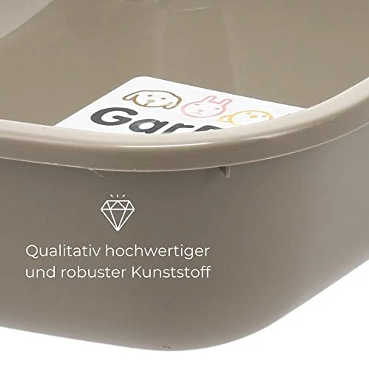 GarPet Katzenklo in 5 Größen Katzentoilette ohne Deckel Katzen WC Schalentoilette Klo grau eckig XL XXL hygenisch – Bild 5