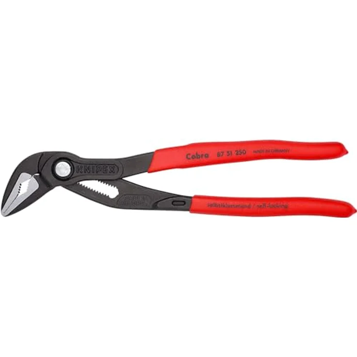 KNIPEX 87 51 250 Cobra ES Wasserpumpenzange extra-schlank grau atramentiert mit rutschhemmendem Kunststoff überzogen 250 mm – Bild 2