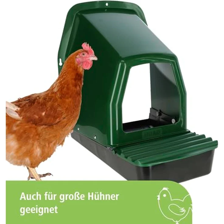 Kerbl Hühner Legenest aus Kunststoff, mit geneigtem Boden und Inspektionsklappe, unmontiert, 37 x 44 x 49,5 cm – Bild 5