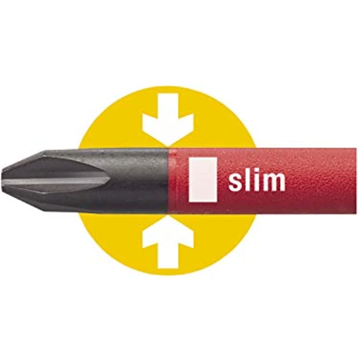 Wiha Schraubendreher SoftFinish electric slimFix Schlitz (35446) 3,5 mm x 100 mm für tiefliegende Schrauben, ergonomischer Griff für kraftvolles Drehen, Allrounder für Elektriker, VDE-geprüft, stückgeprüft – Bild 6