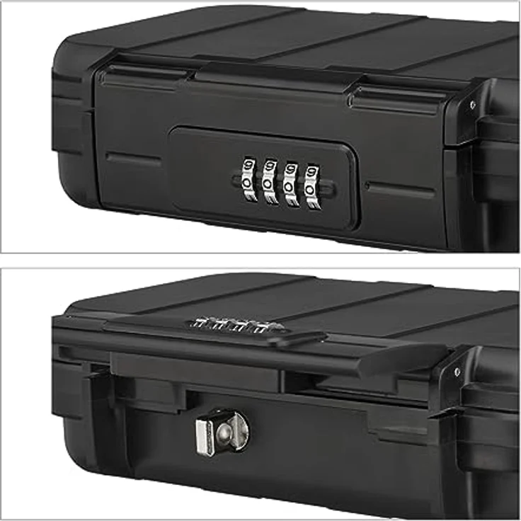 relaxdays Autotresor Sicherheitsbox tragbar mit Zahlenschloss, wasserdichter Mini-Tresor in Schwarz – Bild 7