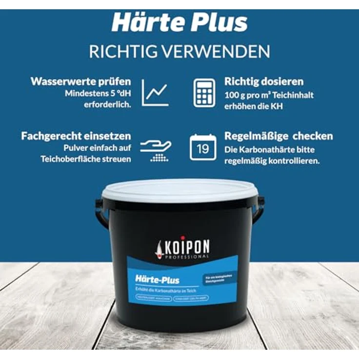 KOIPON Härte-Plus Teichpflege, KH- & pH-Wert Stabilisierung, Ammoniakreduzierung, Made in Germany – Bild 3