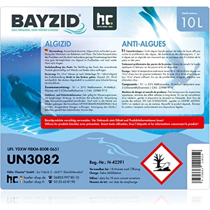 2 x 10 Liter Algenvernichter BAYZID in 10 L Kanistern – Bild 8